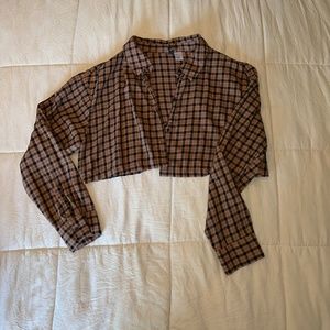 Crop top flannel